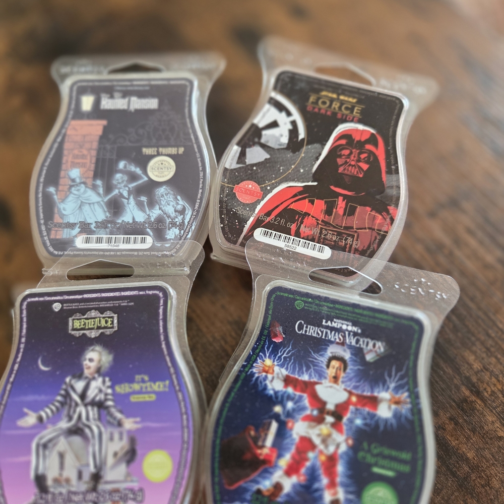 Assorted Wax Melt Bars (Set of 4) - Red, Black, Purple, Blue